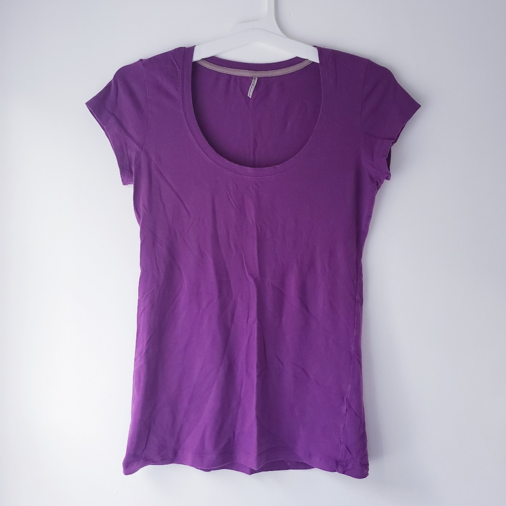 4 for $20 Tresics Purple Scoop Neck Tee
